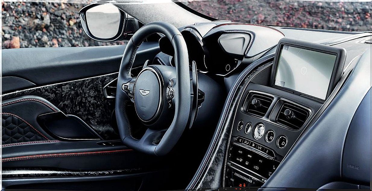 Aston Martin DBS Superleggera interior.