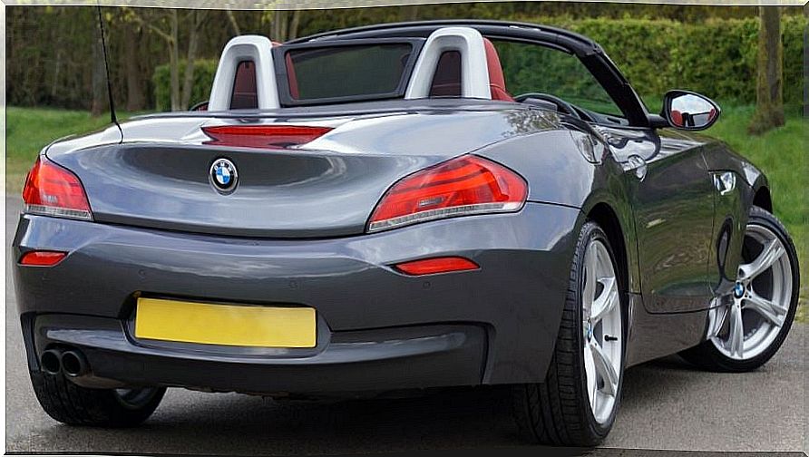 Rear exterior image of the mythical BMW Z4.