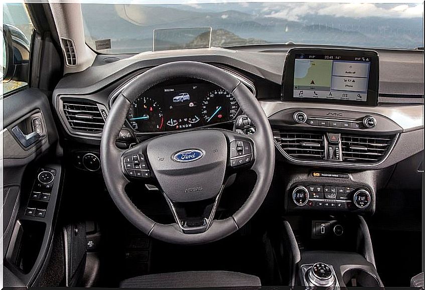 Interior of the 2018 Ford Focus.