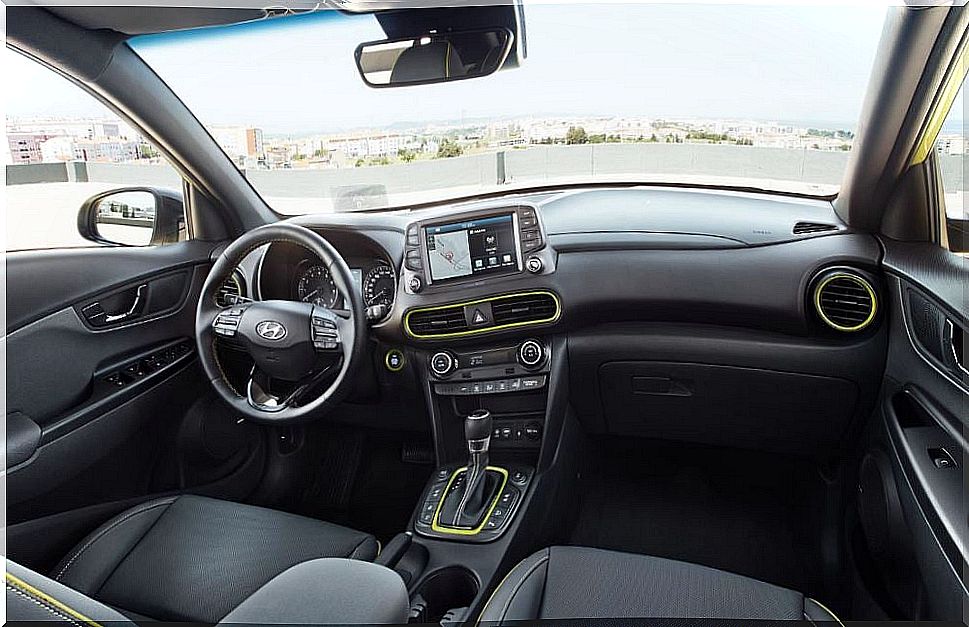 Interior of the new Hyundai Kona.