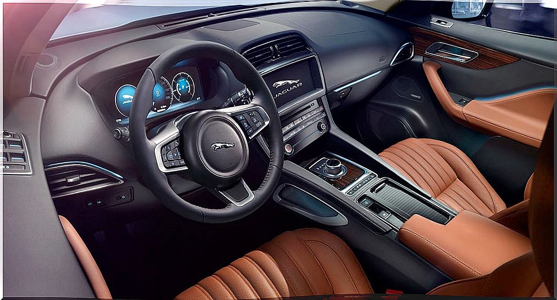 Interior of the new Jaguar F-Pace