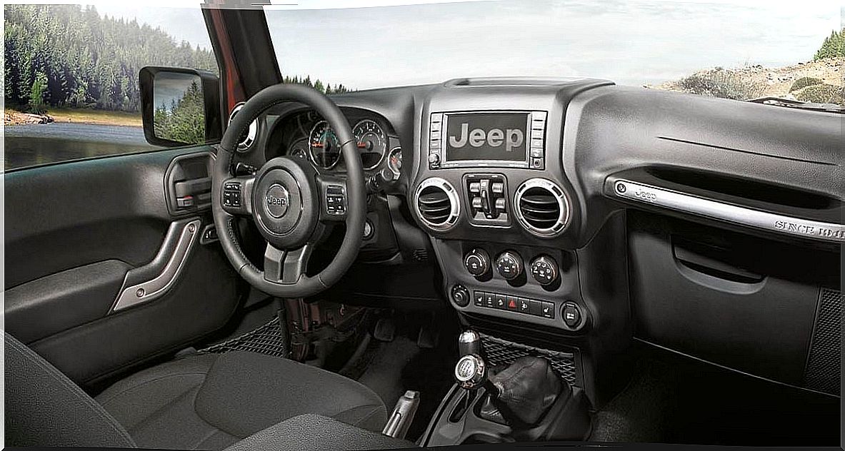 Interior of the new Jeep Wrangler