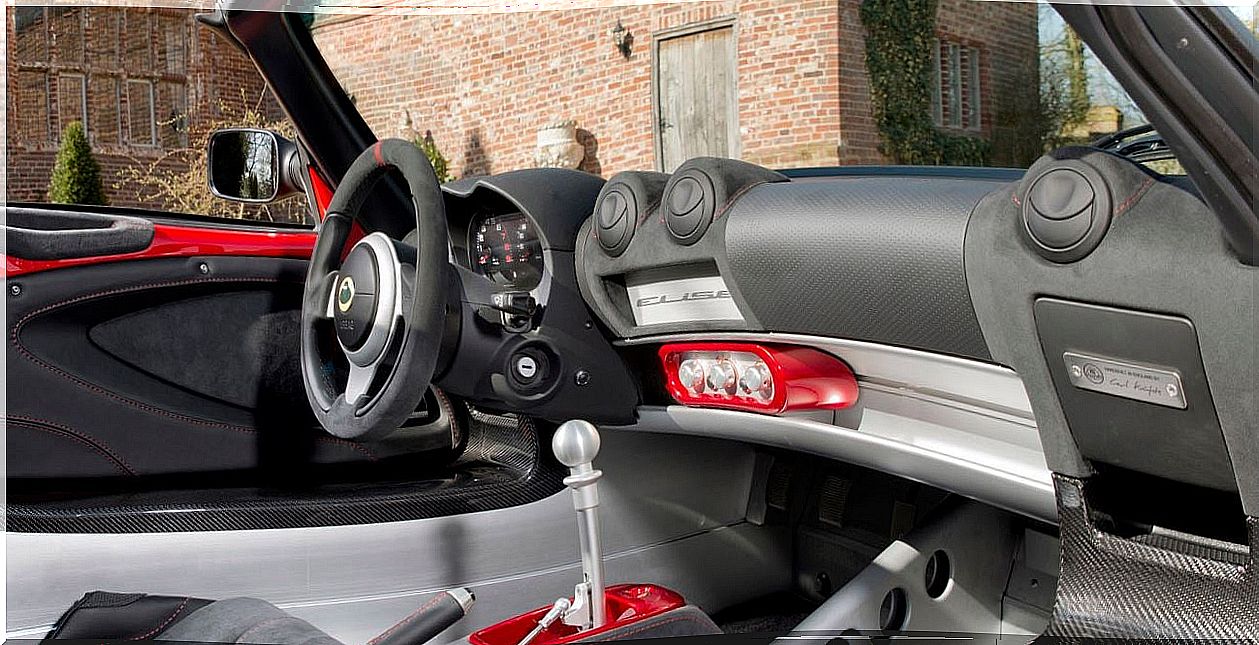 Interior of the Lotus Elise Sport.