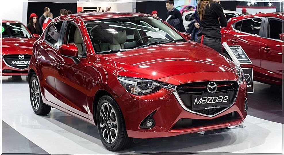 Front image of the nose of the new Mazda 2