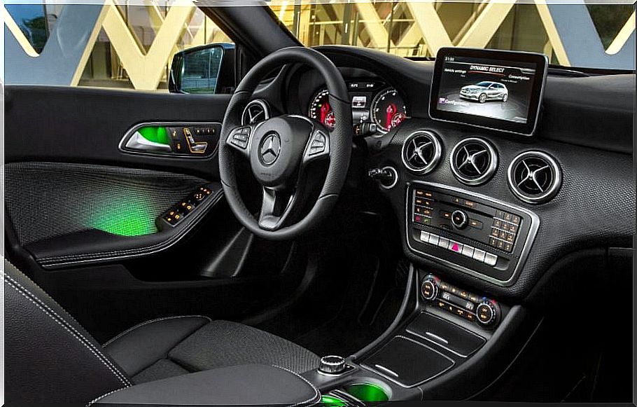 Interior of the current Mercedes A-Class.