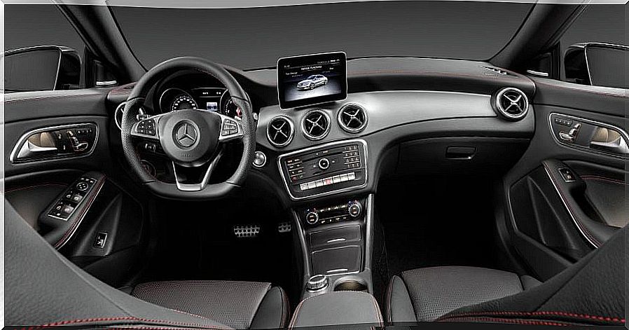 Interior of the Mercedes CLA.