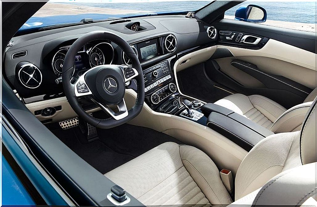 Mercedes SL interior.  luxury sports interior