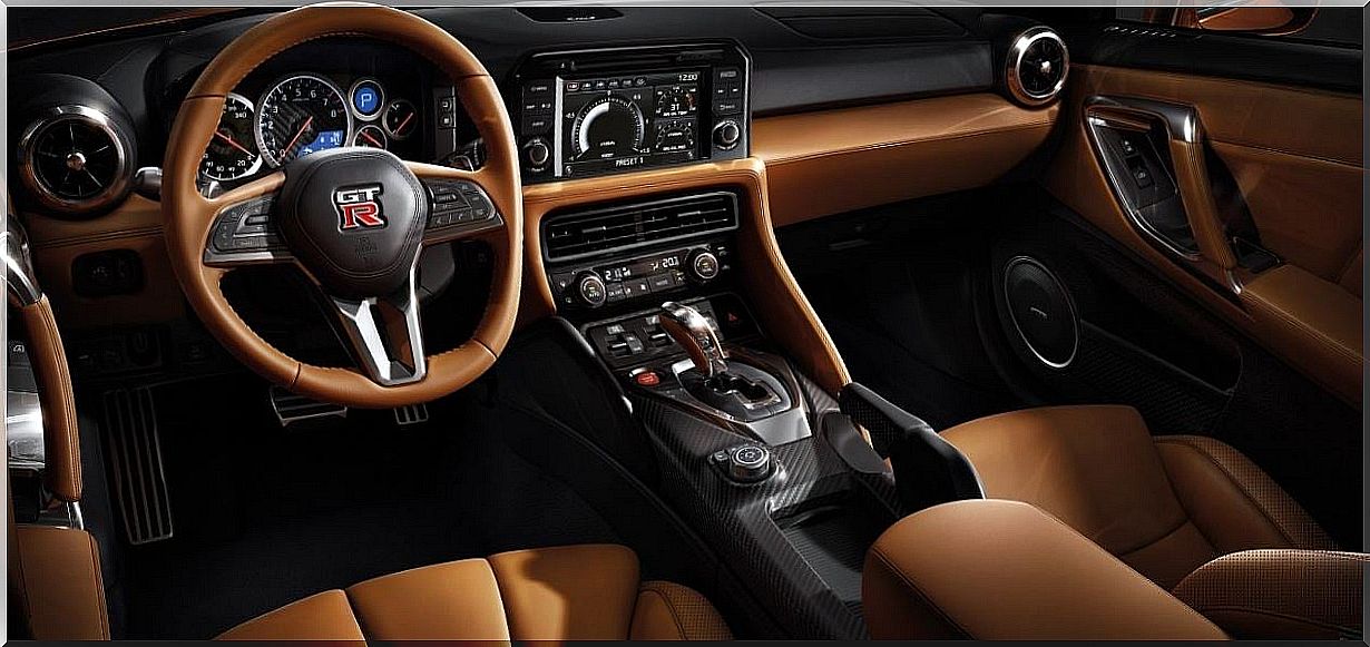 interior of the new Nissan GT-R 2017