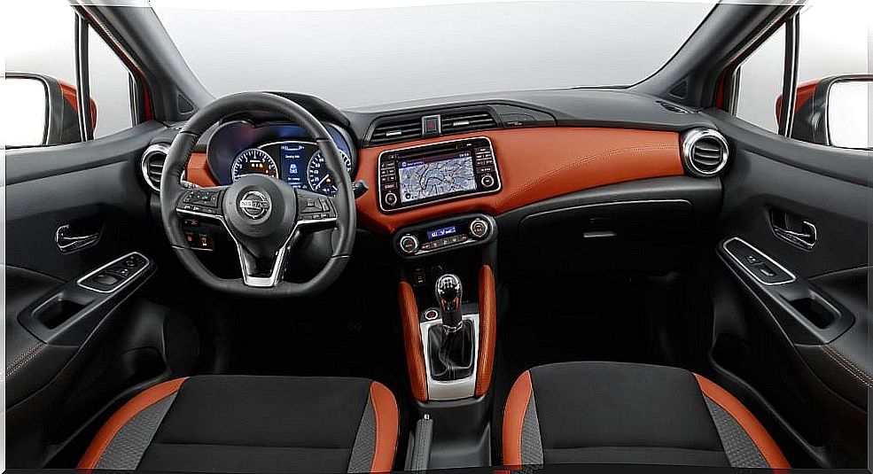 Interior of the 2018 Nissan Micra.