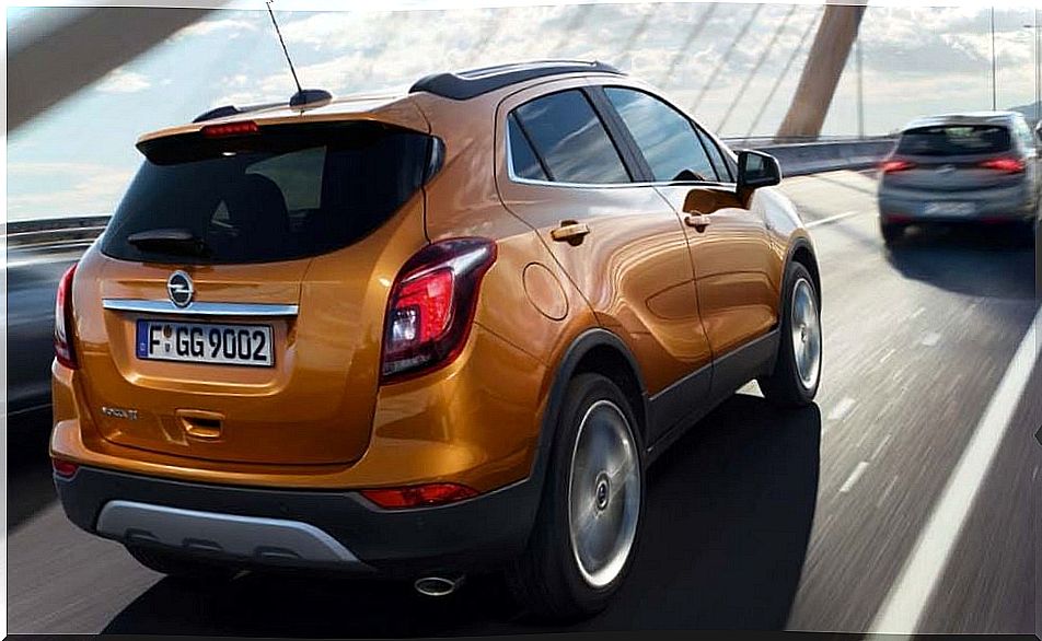 Rear of the Opel Mokka X.