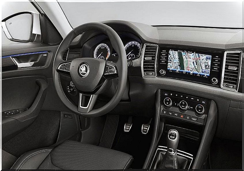 Interior of the Skoda Kodiaq.