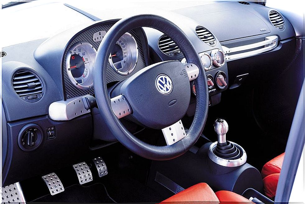 Interior of the Volkswagen Beetle RSi.