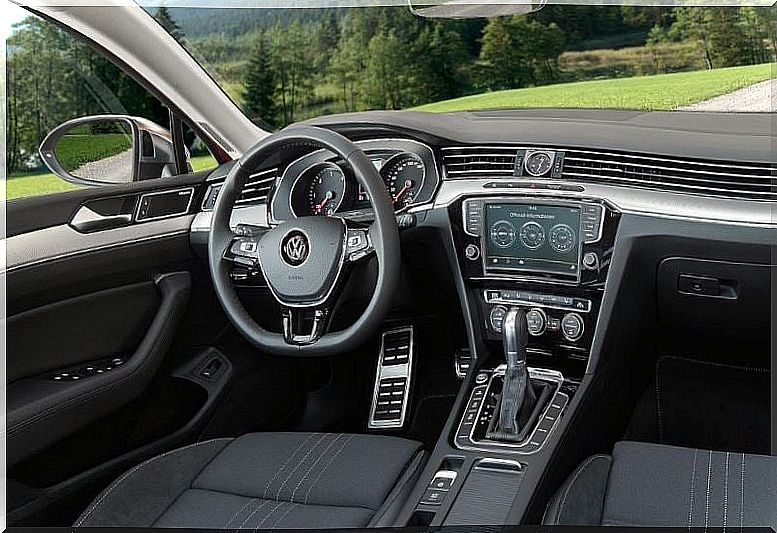 Interior of the Volkswagen Passat Allttrack.