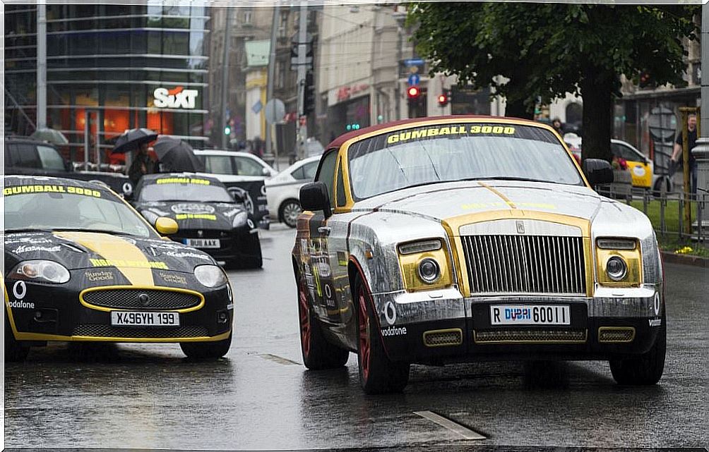 The illegal millionaire race, the Gumball 3000.