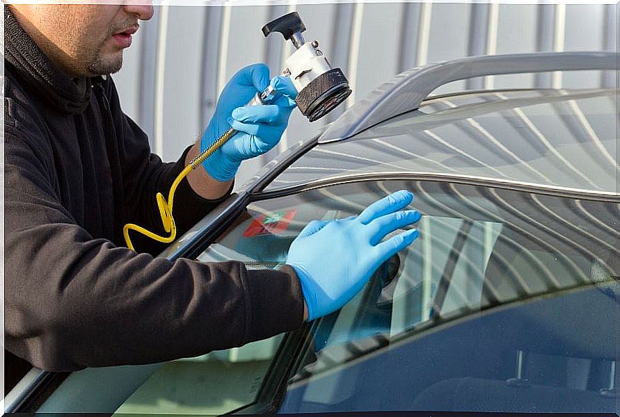 Repair car glass.